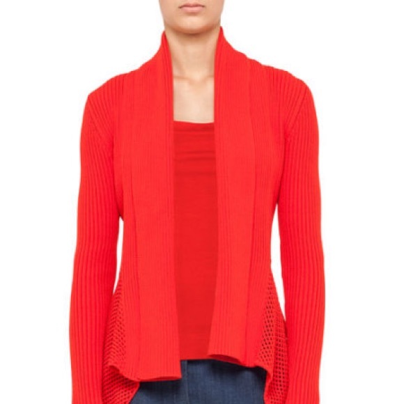 Akris Punto Sweater Orange Cardigan Sweater 10 - Picture 2 of 8